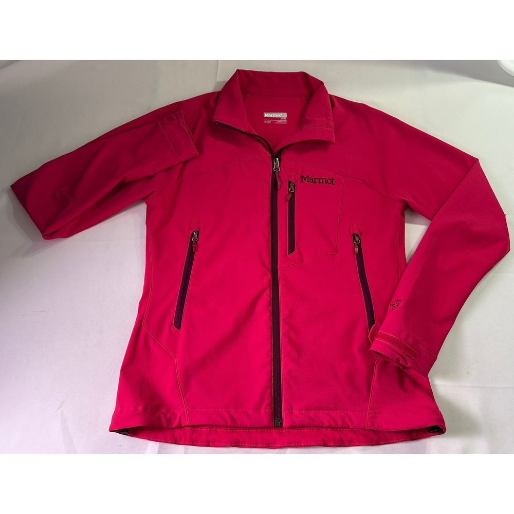 Marmot M3‎ Softshell Jacket Pink Women's Medium Full Zip Breathable Hiking Coat